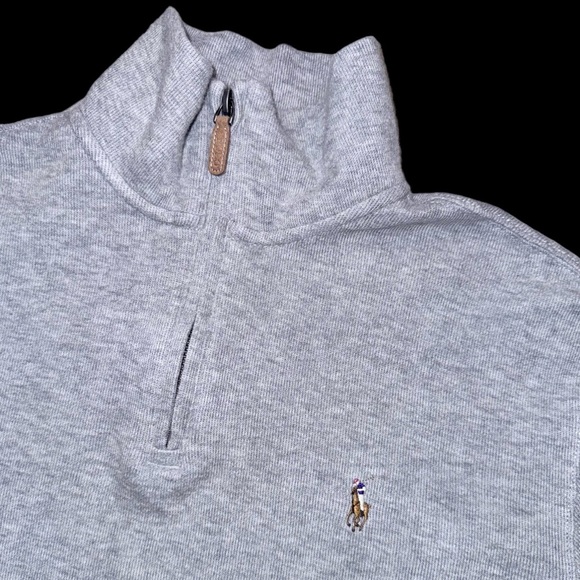 Wrn1X 💥 POLO Ralph Lauren Rib fit 1/2 zip pullover sweater Men’s size small - Picture 6 of 14